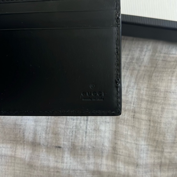 🆕💯% Auth Men’s Gucci Wallet GG Supreme Canvas and Black Leather NWOT - Picture 4 of 5